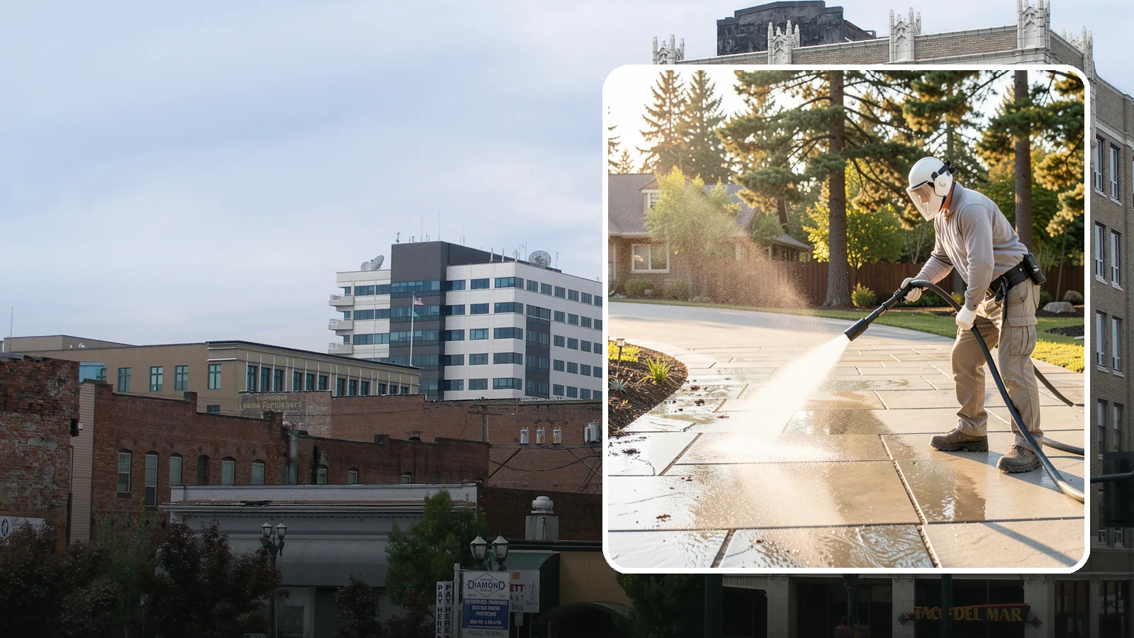 Stone Walkway Cleaning in Everett, Snohomish County, WA - Clean natural stone walkways with surface-safe methods that lift growth without etching the stone.