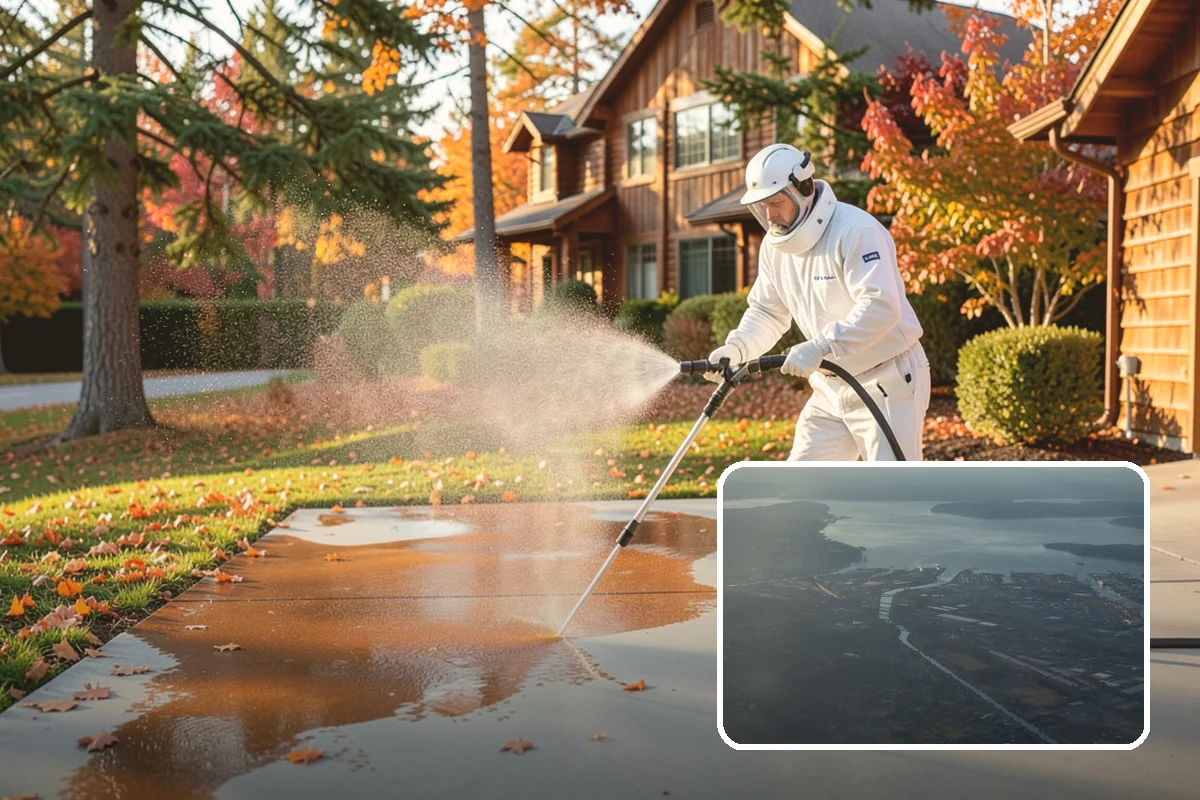 Stone Walkway Cleaning in Fife, Pierce County, WA - Avoids etching, pitting, or flaking the stone