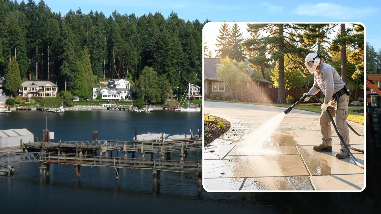 Stone Walkway Cleaning in Gig Harbor, Pierce County, WA - Clean natural stone walkways with surface-safe methods that lift growth without etching the stone.