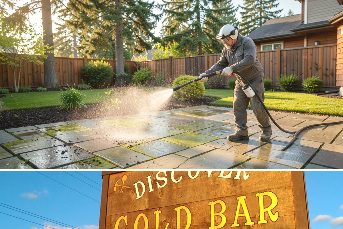 Stone Walkway Cleaning in Gold Bar, Snohomish County, WA - Stone walkways clean best in warm, dry summer weeks that allow the porous surface to dry evenly.