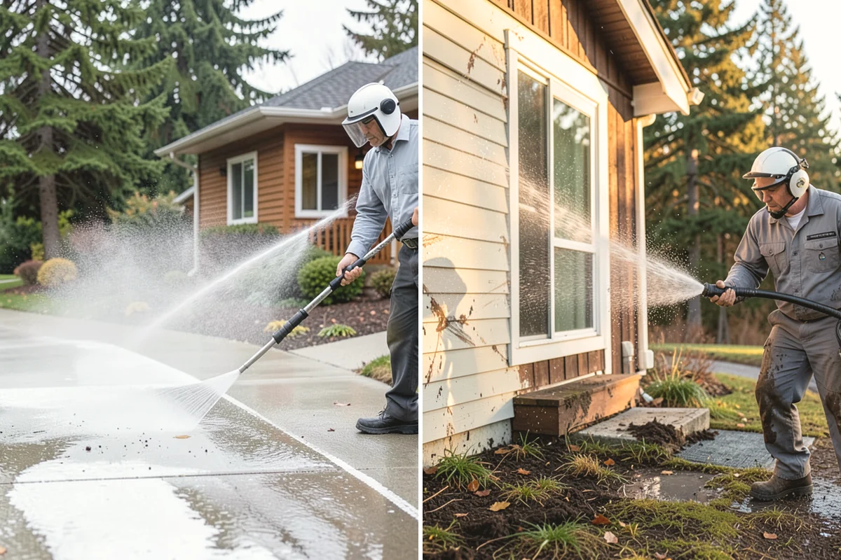 Stone Walkway Cleaning in Issaquah, King County, WA - Assess stone type and test a discreet area