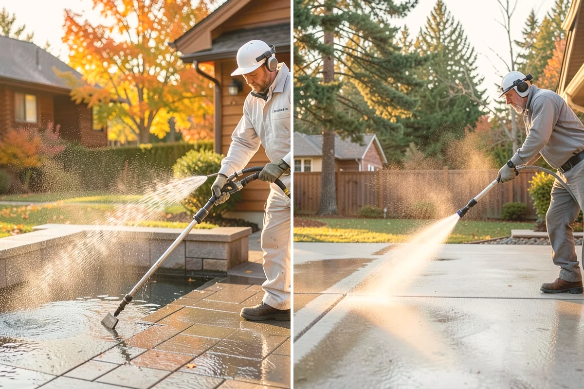 Stone Walkway Cleaning in Kent, King County, WA - Assess stone type and test a discreet area