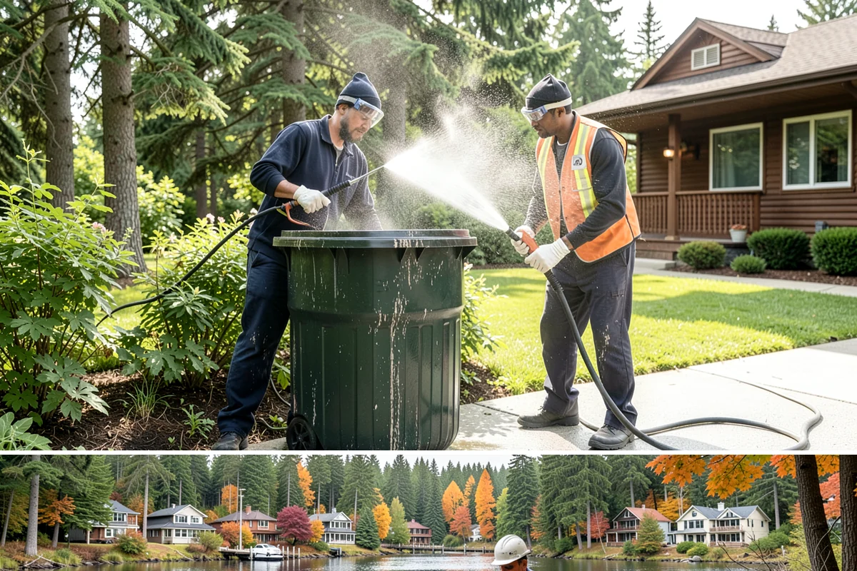 Stone Walkway Cleaning in La Conner, Skagit County, WA - Stone walkways clean best in warm, dry summer weeks that allow the porous surface to dry evenly.