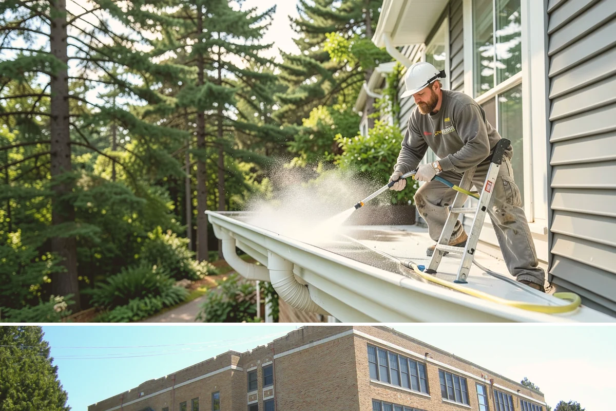 Stone Walkway Cleaning in Maple Valley, King County, WA - Stone walkways clean best in warm, dry summer weeks that allow the porous surface to dry evenly.