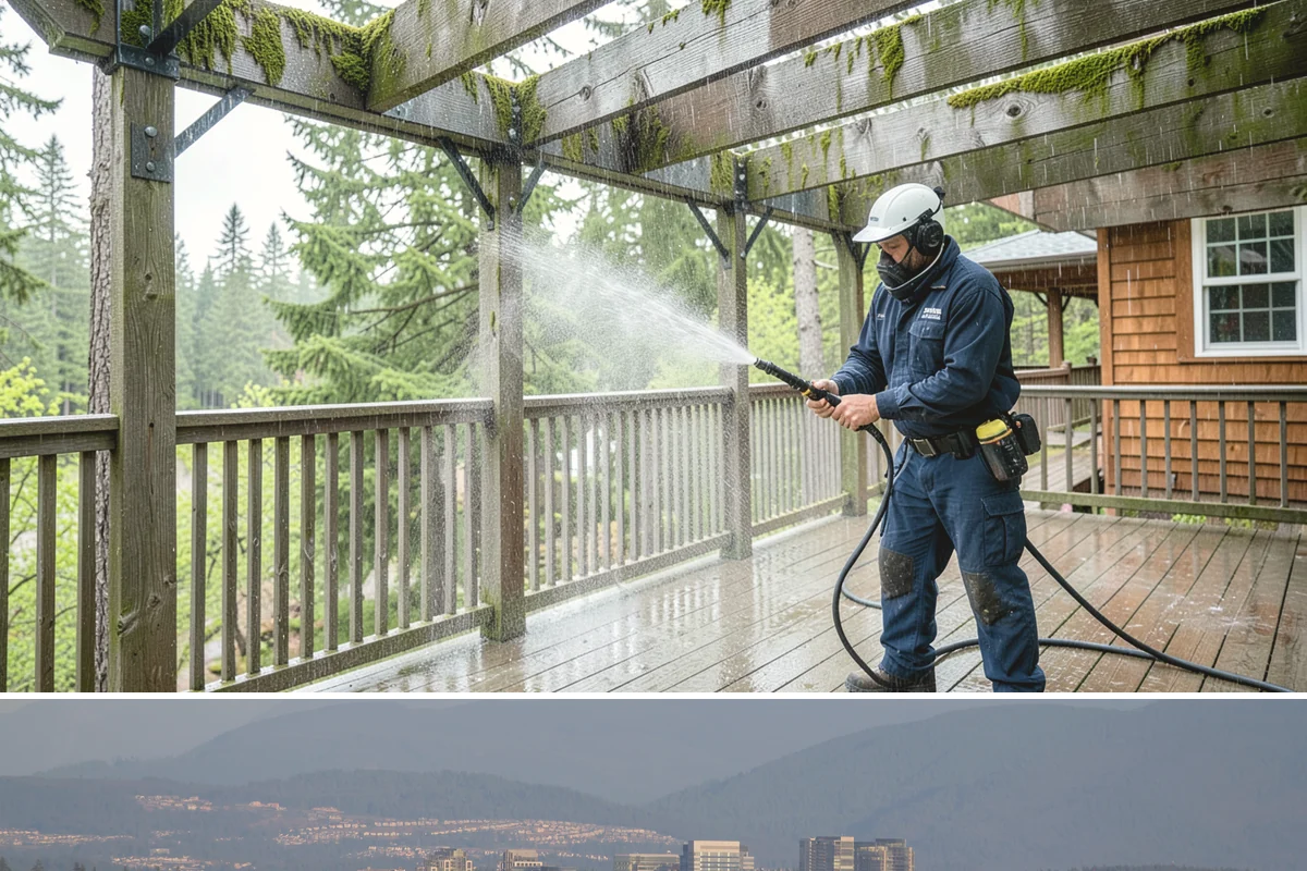 Stone Walkway Cleaning in Medina, King County, WA - Stone walkways clean best in warm, dry summer weeks that allow the porous surface to dry evenly.