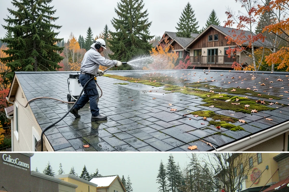 Stone Walkway Cleaning in Mill Creek, Snohomish County, WA - Stone walkways clean best in warm, dry summer weeks that allow the porous surface to dry evenly.