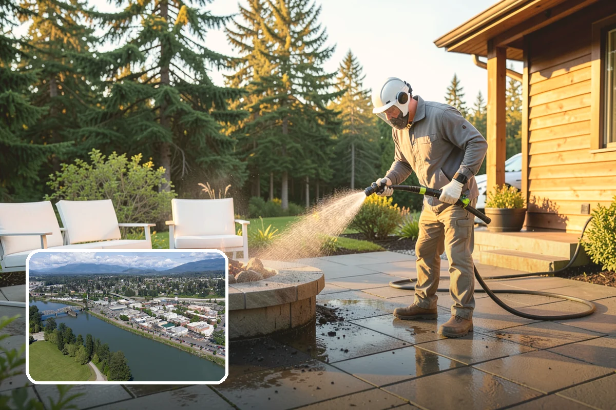 Stone Walkway Cleaning in Mount Vernon, Skagit County, WA - Avoids etching, pitting, or flaking the stone