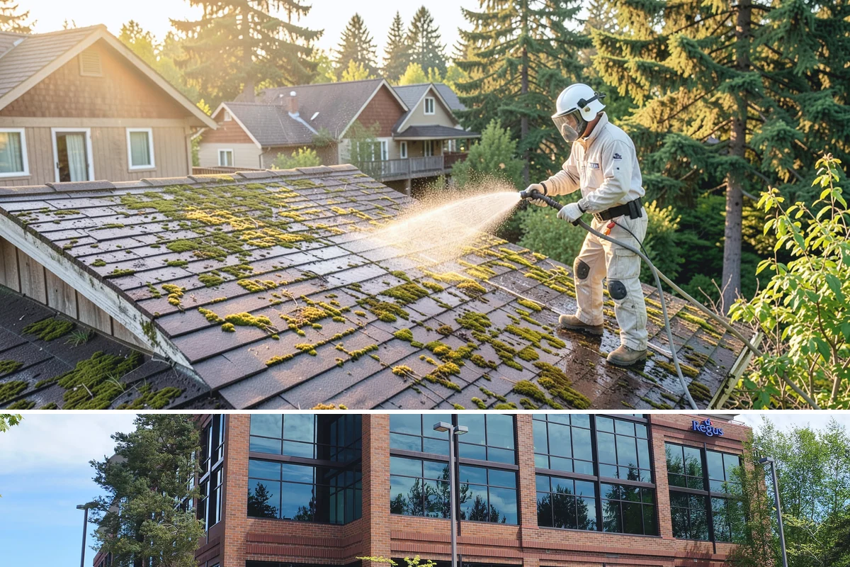 Stone Walkway Cleaning in Mountlake Terrace, Snohomish County, WA - Stone walkways clean best in warm, dry summer weeks that allow the porous surface to dry evenly.