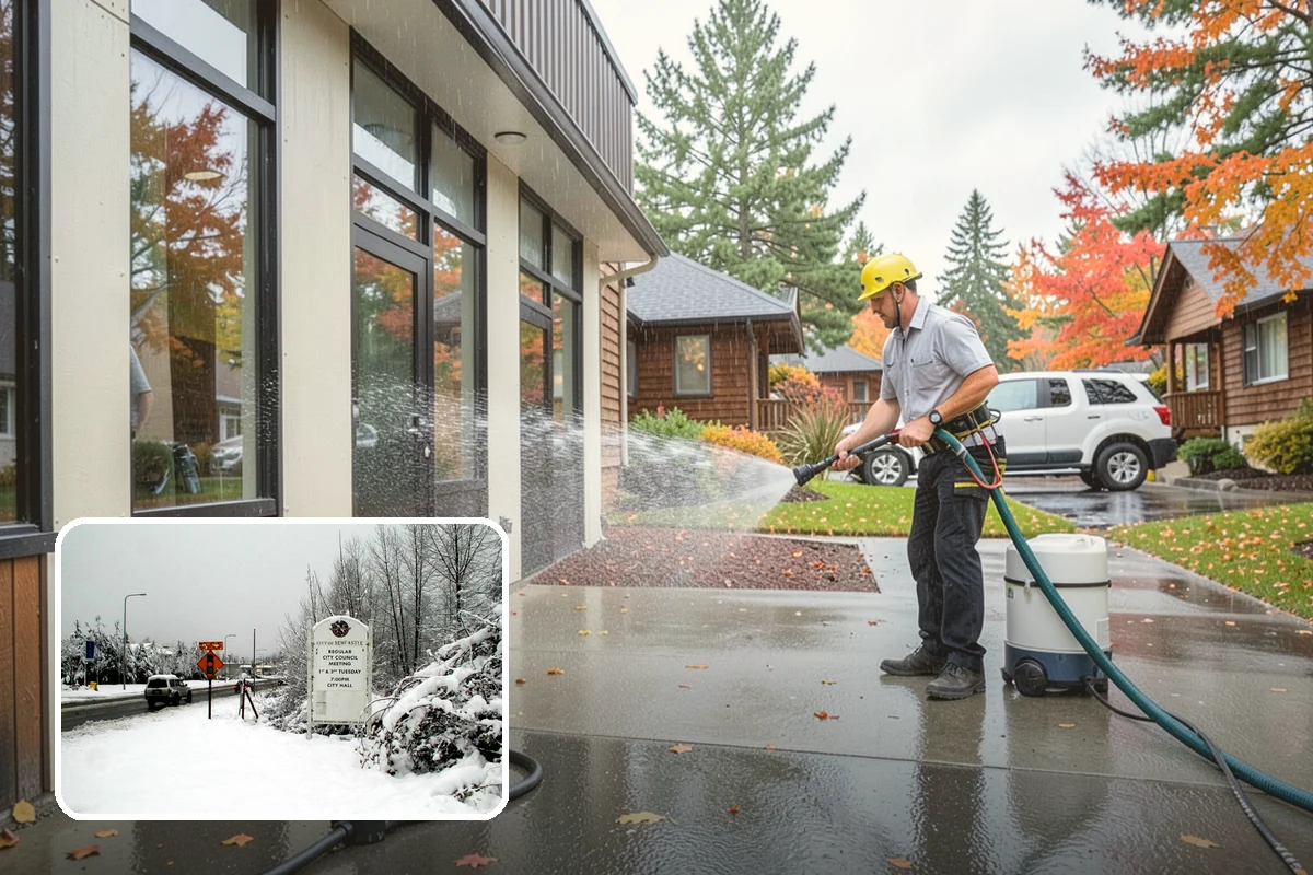 Stone Walkway Cleaning in Newcastle, King County, WA - Avoids etching, pitting, or flaking the stone