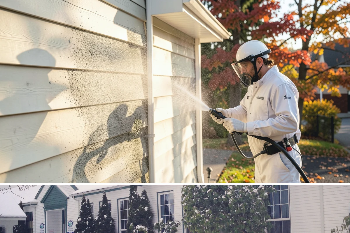 Stone Walkway Cleaning in Pacific, King County, WA - Stone walkways clean best in warm, dry summer weeks that allow the porous surface to dry evenly.