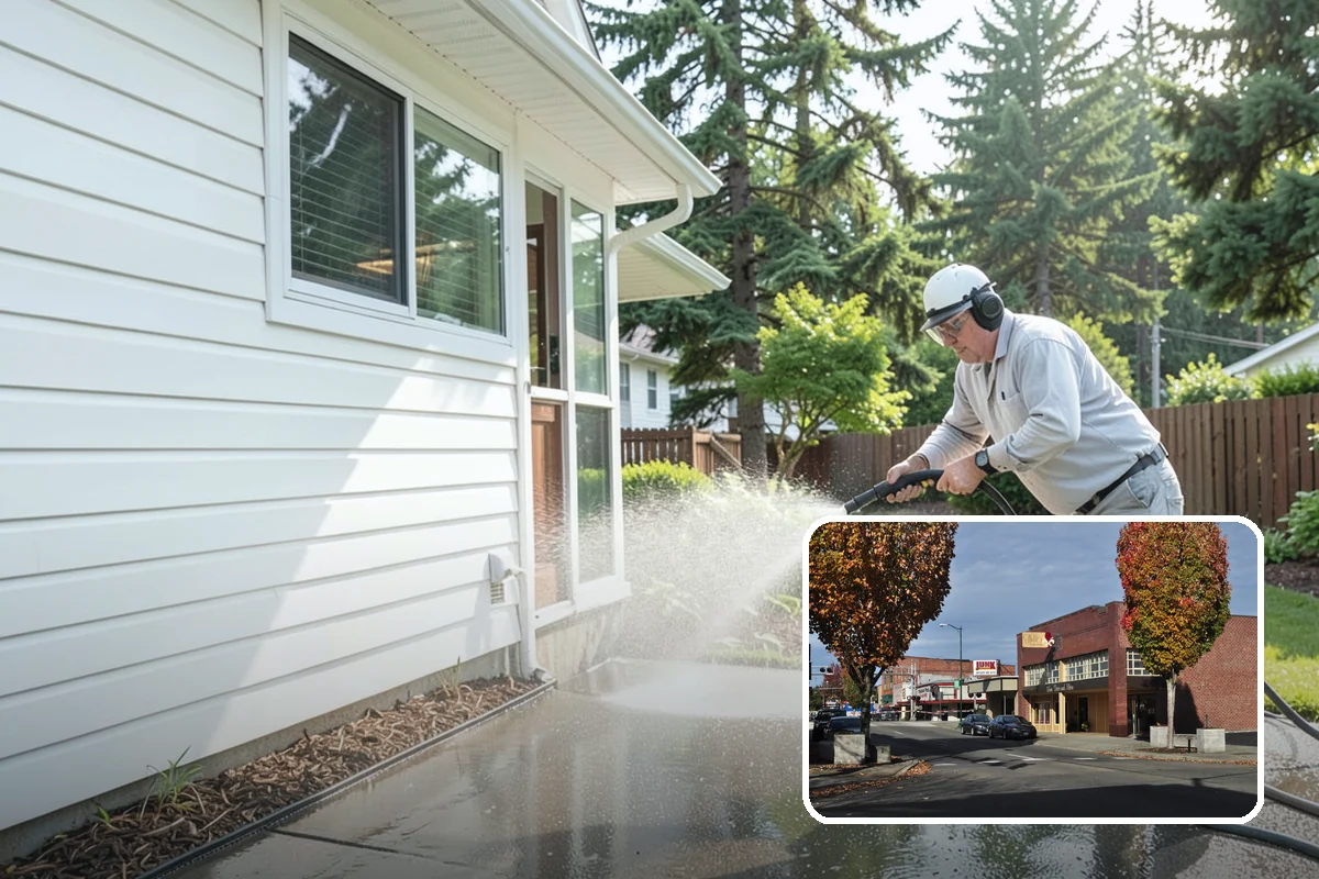 Stone Walkway Cleaning in Puyallup, Pierce County, WA - Avoids etching, pitting, or flaking the stone