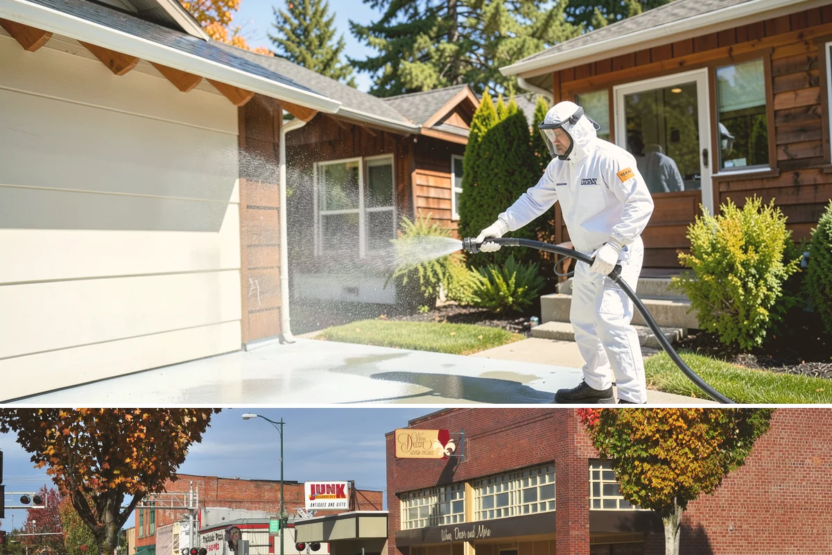 Stone Walkway Cleaning in Puyallup, Pierce County, WA - Stone walkways clean best in warm, dry summer weeks that allow the porous surface to dry evenly.