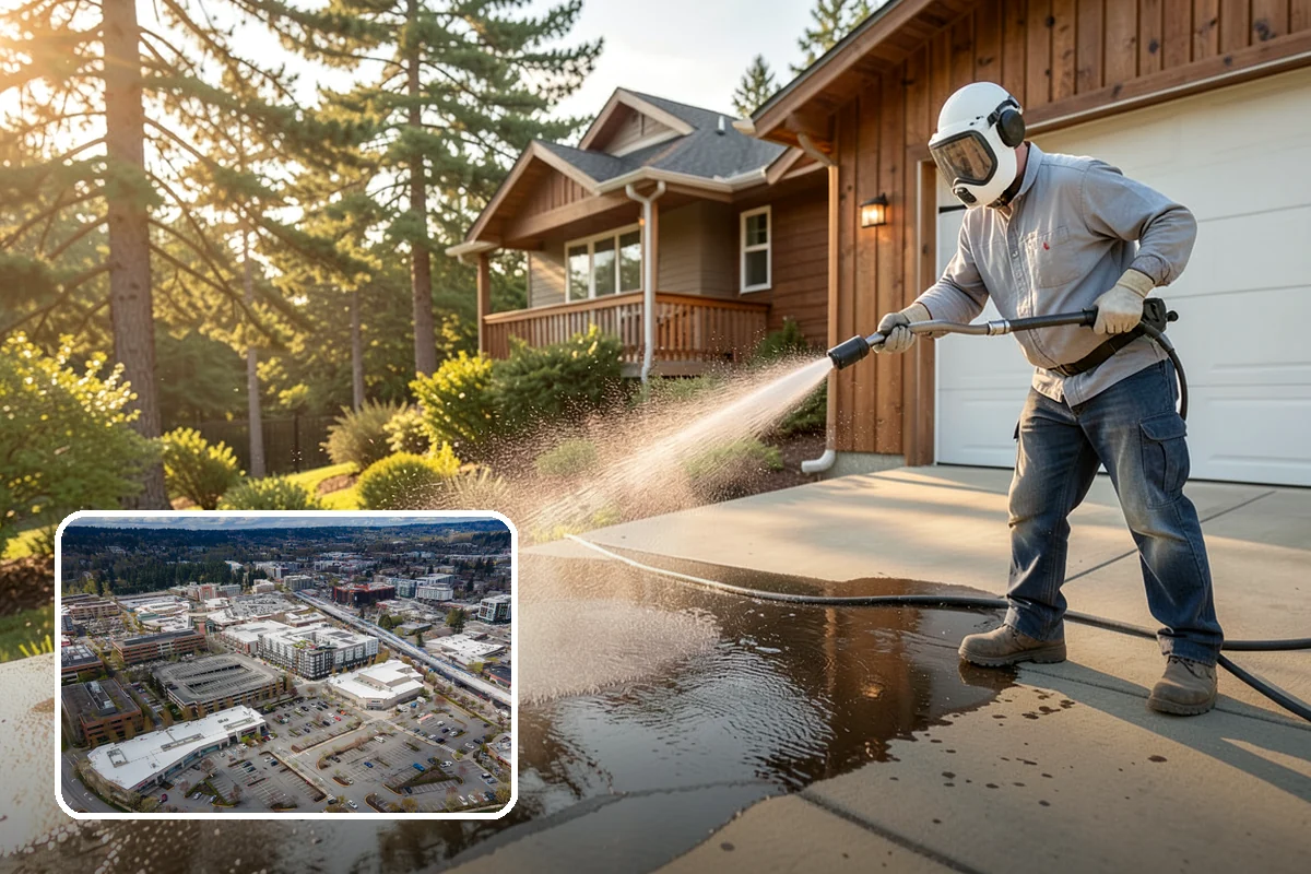 Stone Walkway Cleaning in Redmond, King County, WA - Avoids etching, pitting, or flaking the stone
