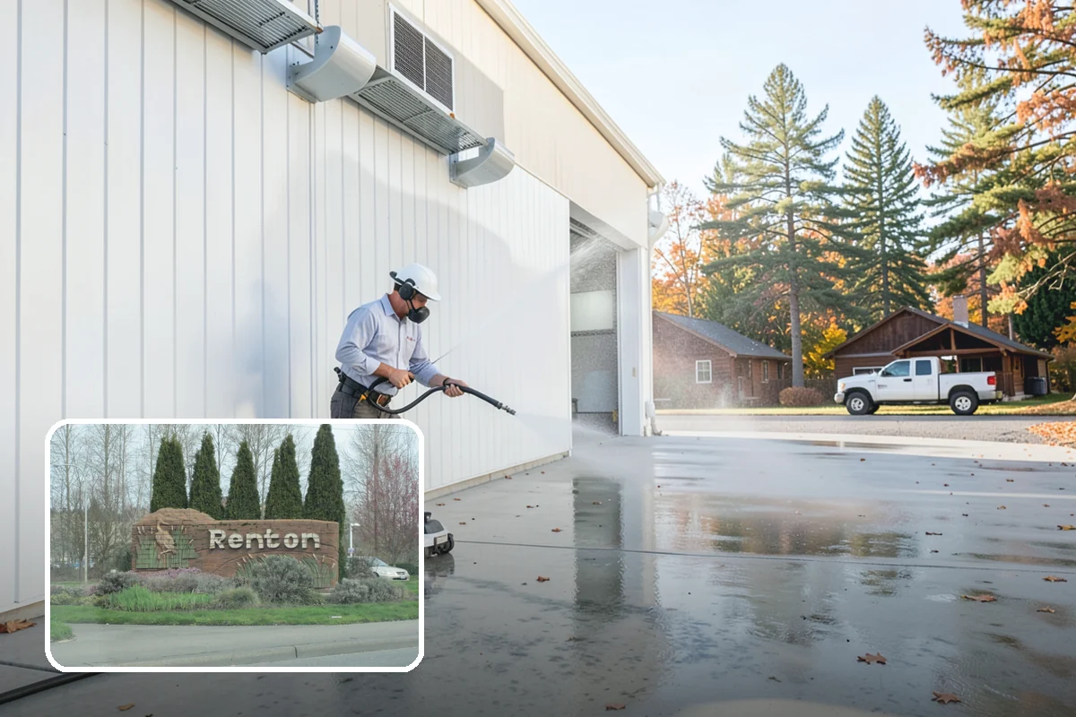 Stone Walkway Cleaning in Renton, King County, WA - Avoids etching, pitting, or flaking the stone