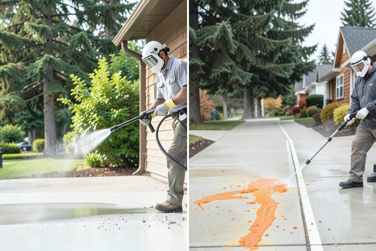 Stone Walkway Cleaning in Renton, King County, WA - Assess stone type and test a discreet area