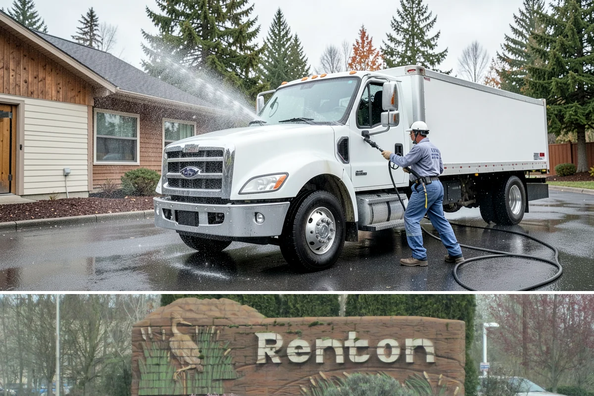 Stone Walkway Cleaning in Renton, King County, WA - Stone walkways clean best in warm, dry summer weeks that allow the porous surface to dry evenly.