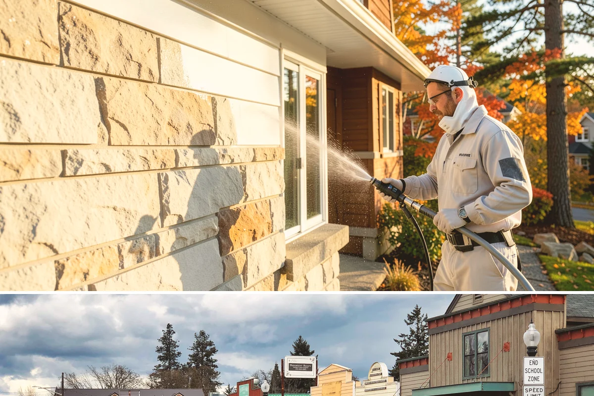 Stone Walkway Cleaning in Roy, Pierce County, WA - Stone walkways clean best in warm, dry summer weeks that allow the porous surface to dry evenly.