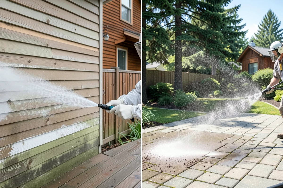 Stone Walkway Cleaning in SeaTac, King County, WA - Assess stone type and test a discreet area