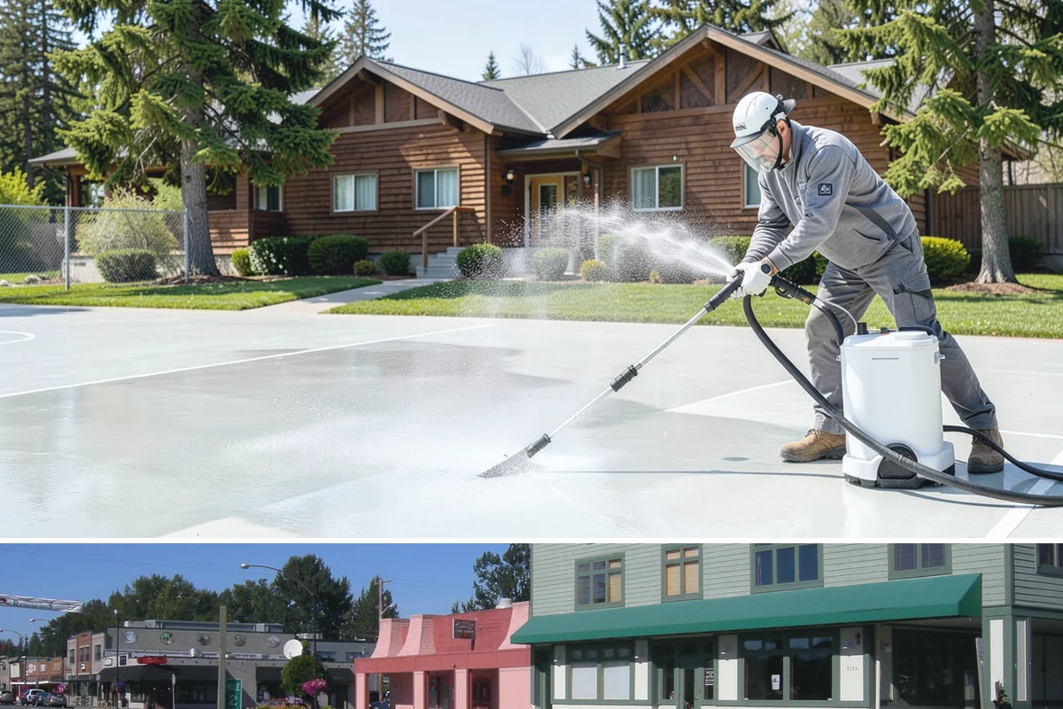 Stone Walkway Cleaning in Snoqualmie, King County, WA - Stone walkways clean best in warm, dry summer weeks that allow the porous surface to dry evenly.