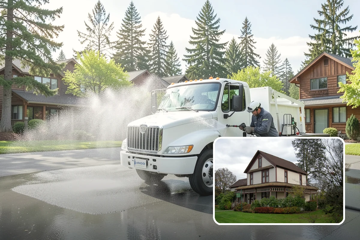Stone Walkway Cleaning in Sumner, Pierce County, WA - Avoids etching, pitting, or flaking the stone
