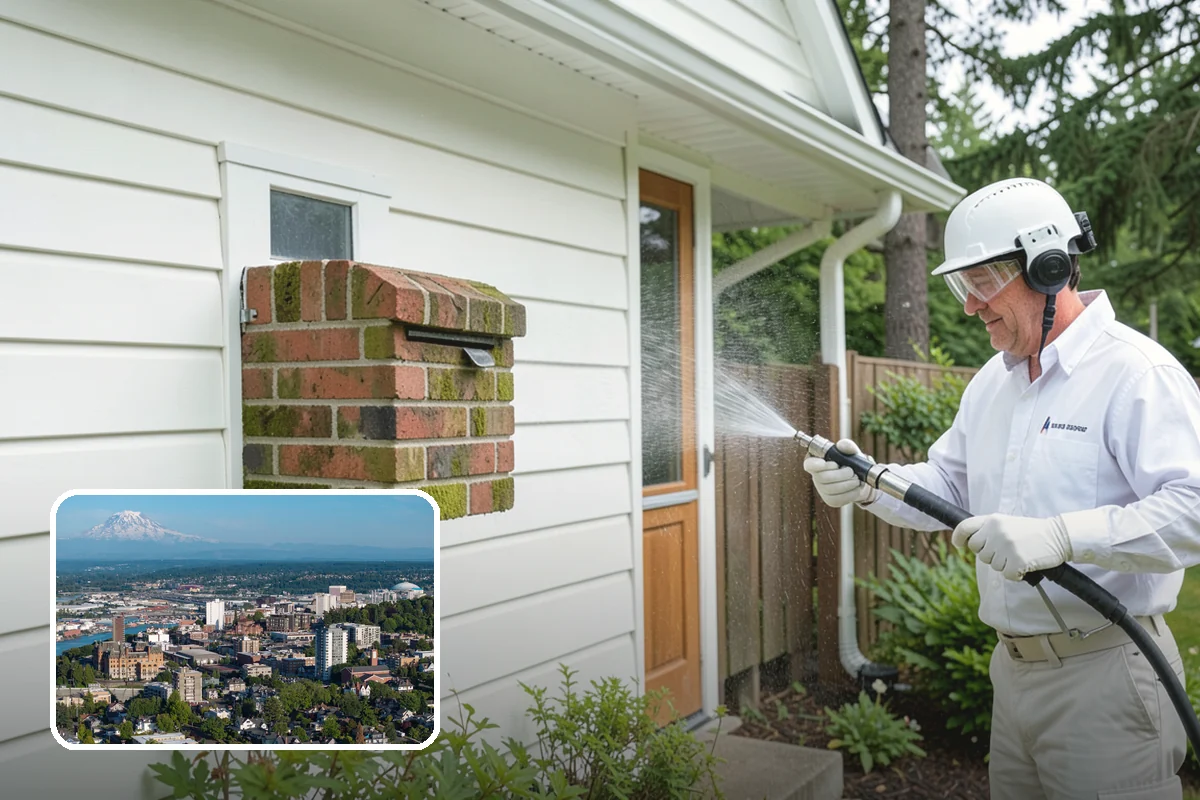 Stone Walkway Cleaning in Tacoma, Pierce County, WA - Avoids etching, pitting, or flaking the stone