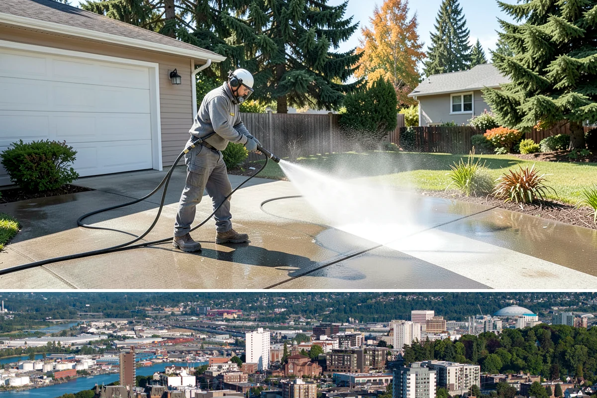 Stone Walkway Cleaning in Tacoma, Pierce County, WA - Stone walkways clean best in warm, dry summer weeks that allow the porous surface to dry evenly.