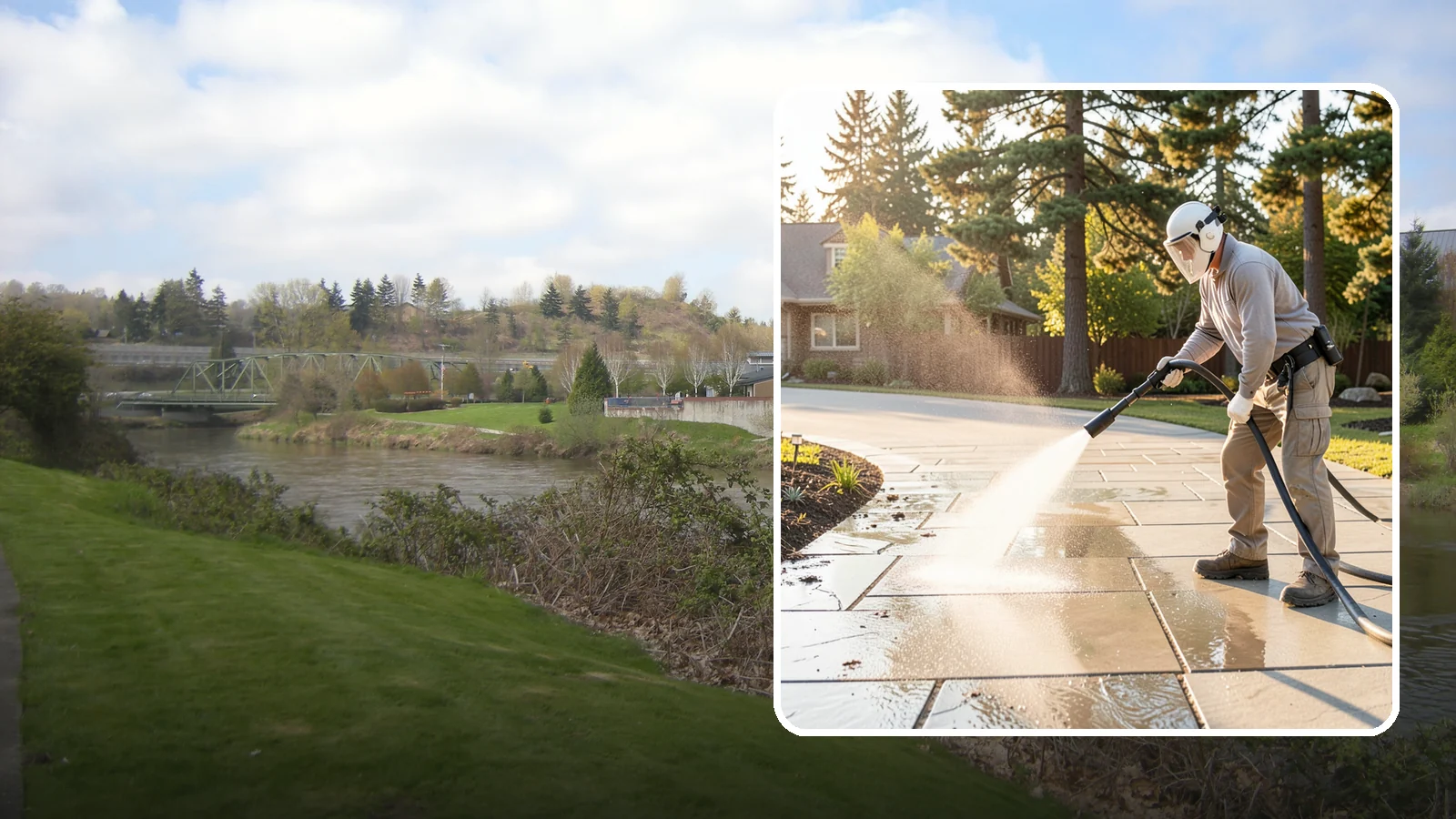 Stone Walkway Cleaning in Tukwila, King County, WA - Clean natural stone walkways with surface-safe methods that lift growth without etching the stone.