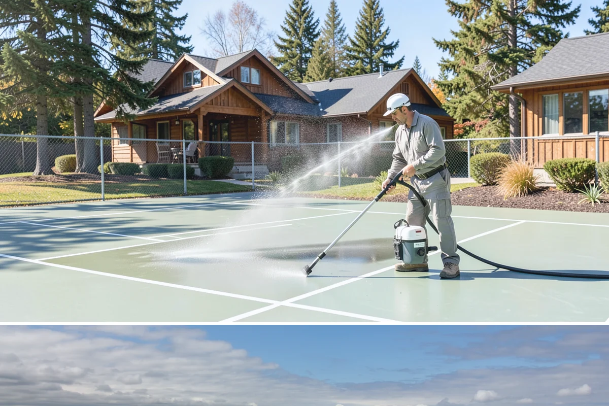 Stone Walkway Cleaning in University Place, Pierce County, WA - Stone walkways clean best in warm, dry summer weeks that allow the porous surface to dry evenly.