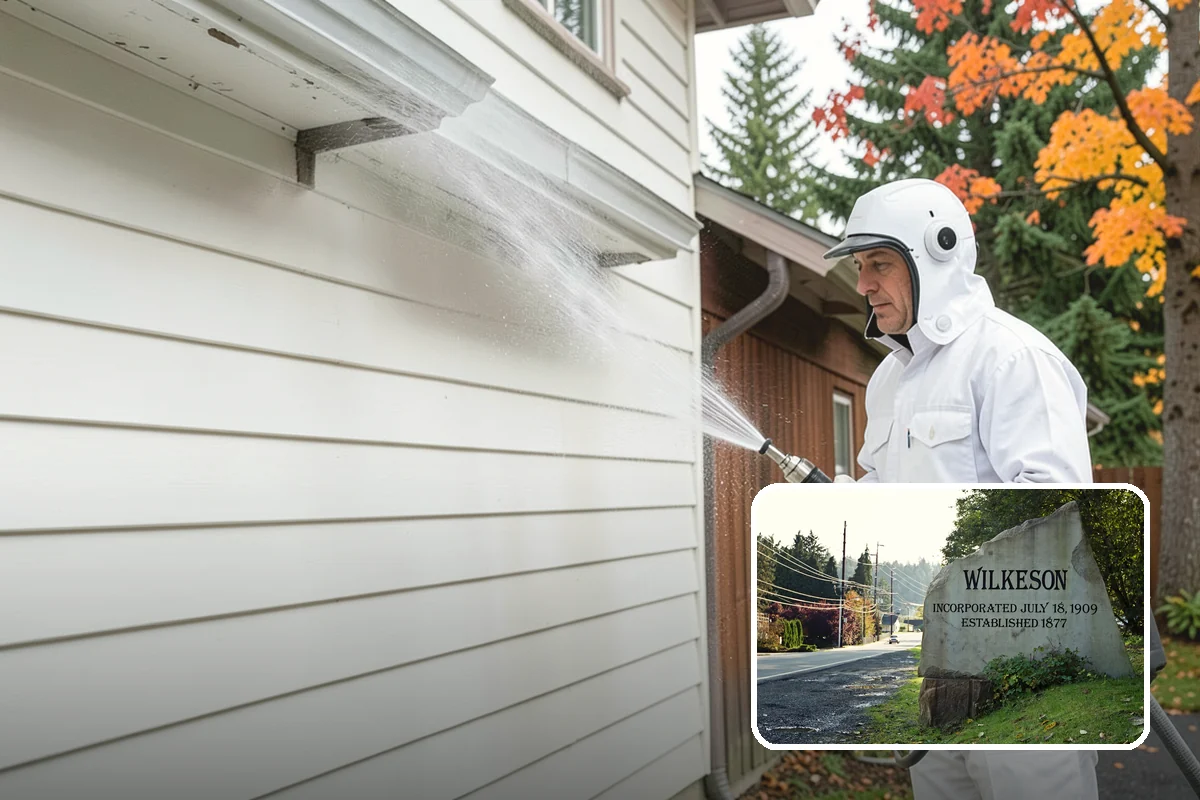 Stone Walkway Cleaning in Wilkeson, Pierce County, WA - Avoids etching, pitting, or flaking the stone