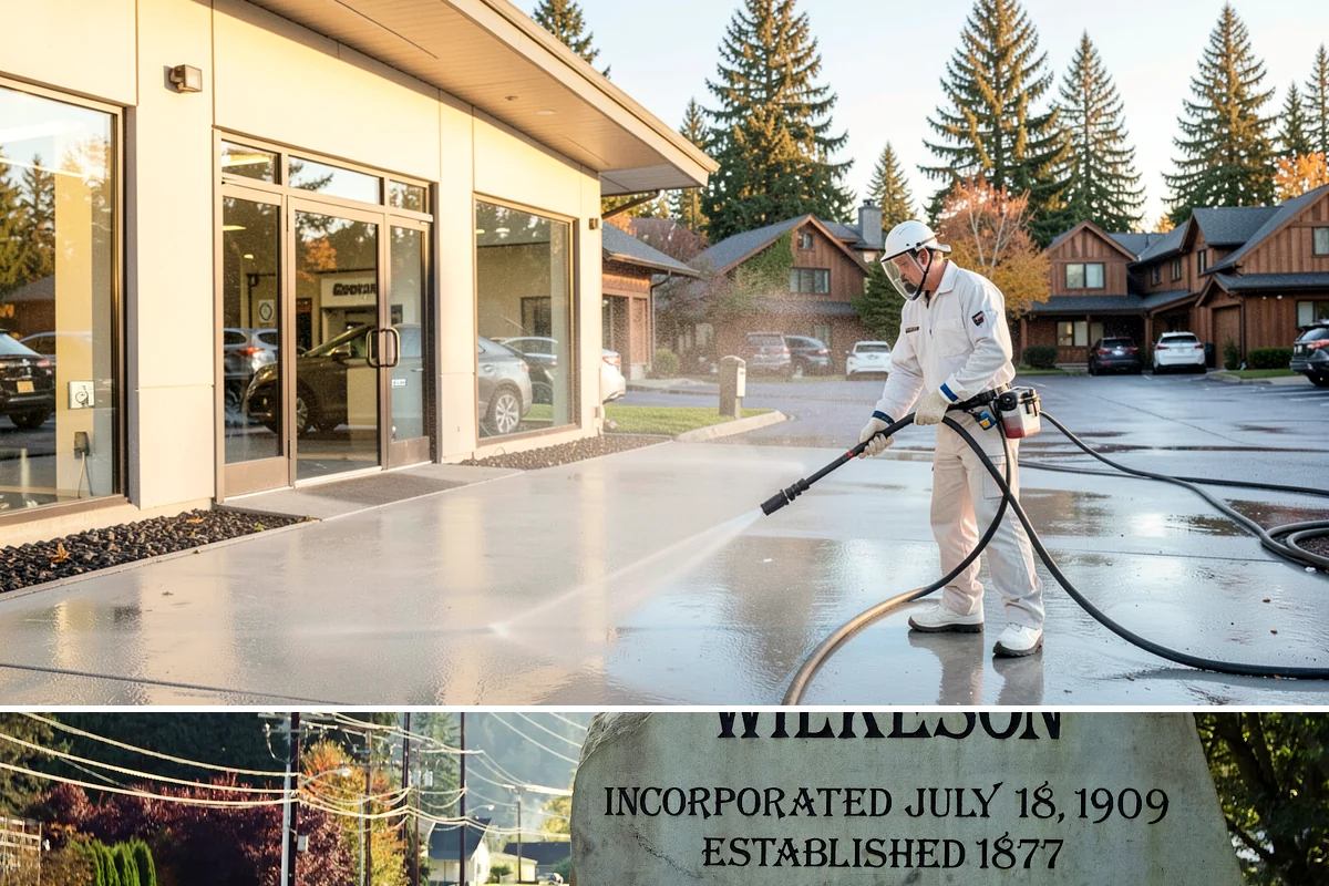 Stone Walkway Cleaning in Wilkeson, Pierce County, WA - Stone walkways clean best in warm, dry summer weeks that allow the porous surface to dry evenly.