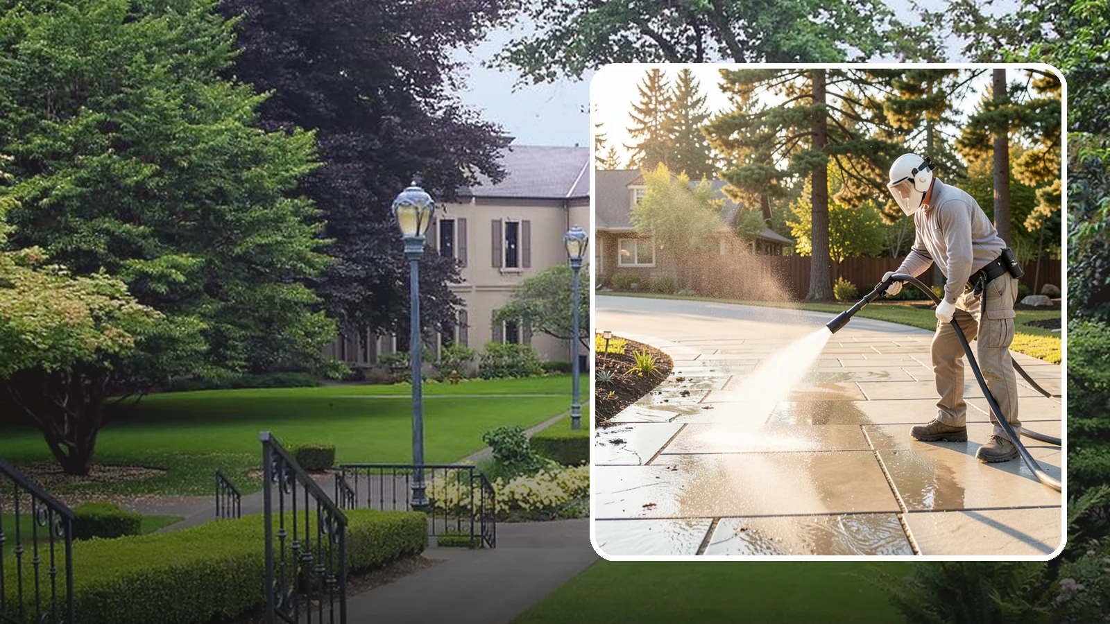 Stone Walkway Cleaning in Woodinville, King County, WA - Clean natural stone walkways with surface-safe methods that lift growth without etching the stone.