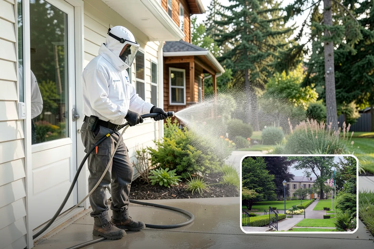 Stone Walkway Cleaning in Woodinville, King County, WA - Avoids etching, pitting, or flaking the stone