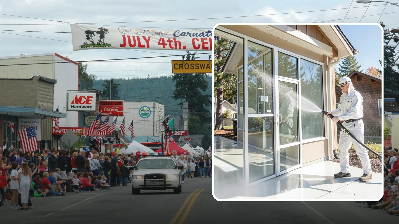 Storefront Washing in Carnation, King County, WA - First impressions matter, so we keep your Washington storefront looking sharp with a thorough exterior wash that clears away...