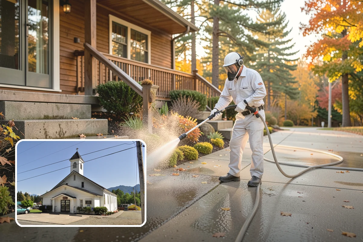 Storefront Washing in Concrete, Skagit County, WA - Draws more walk-in customers with a spotless facade