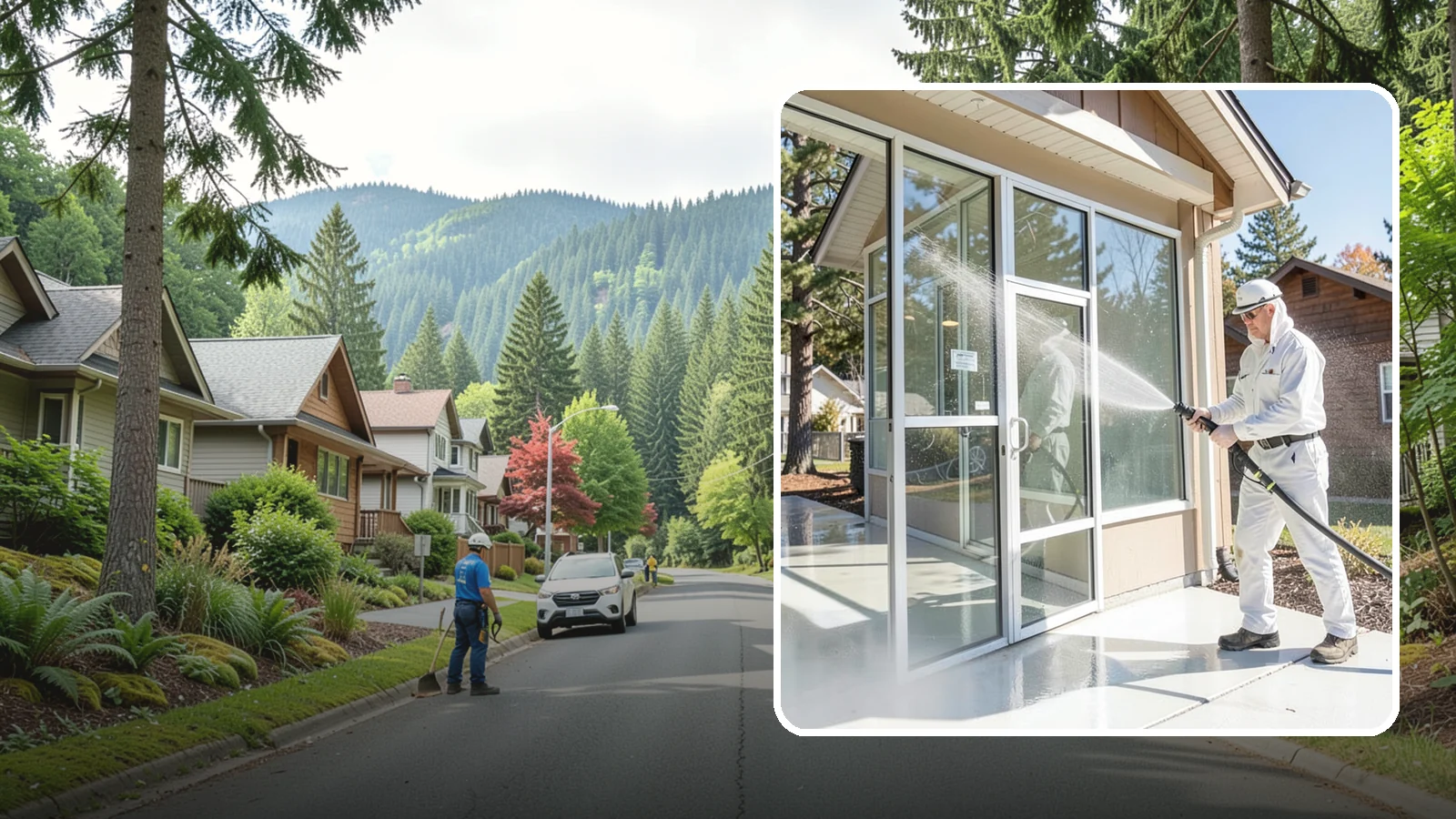 Storefront Washing in Darrington, Snohomish County, WA - First impressions matter, so we keep your Washington storefront looking sharp with a thorough exterior wash that clears away...