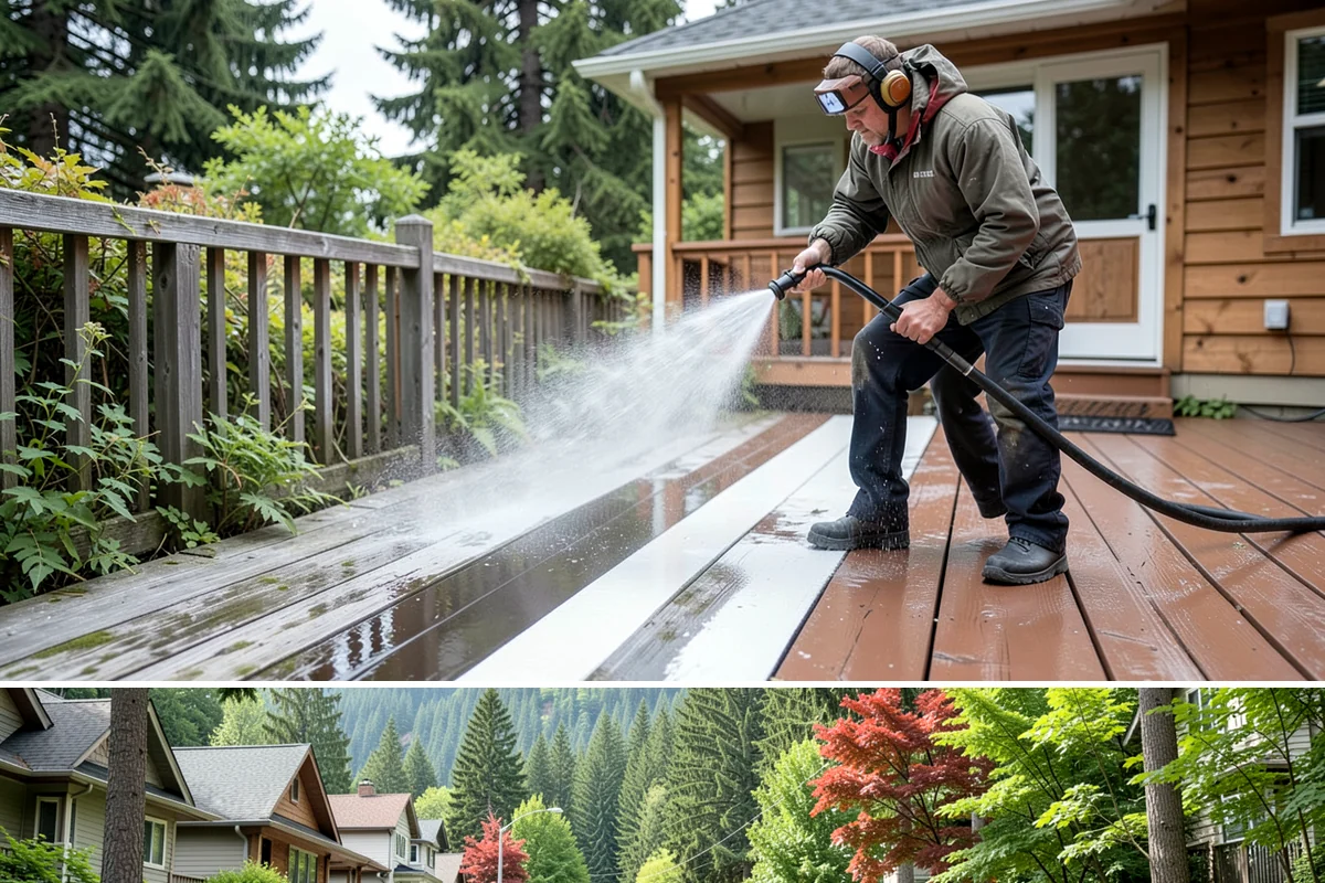 Storefront Washing in Darrington, Snohomish County, WA - Late spring through early fall offers the driest windows for storefront washing, though quarterly touch-ups keep winter algae in...