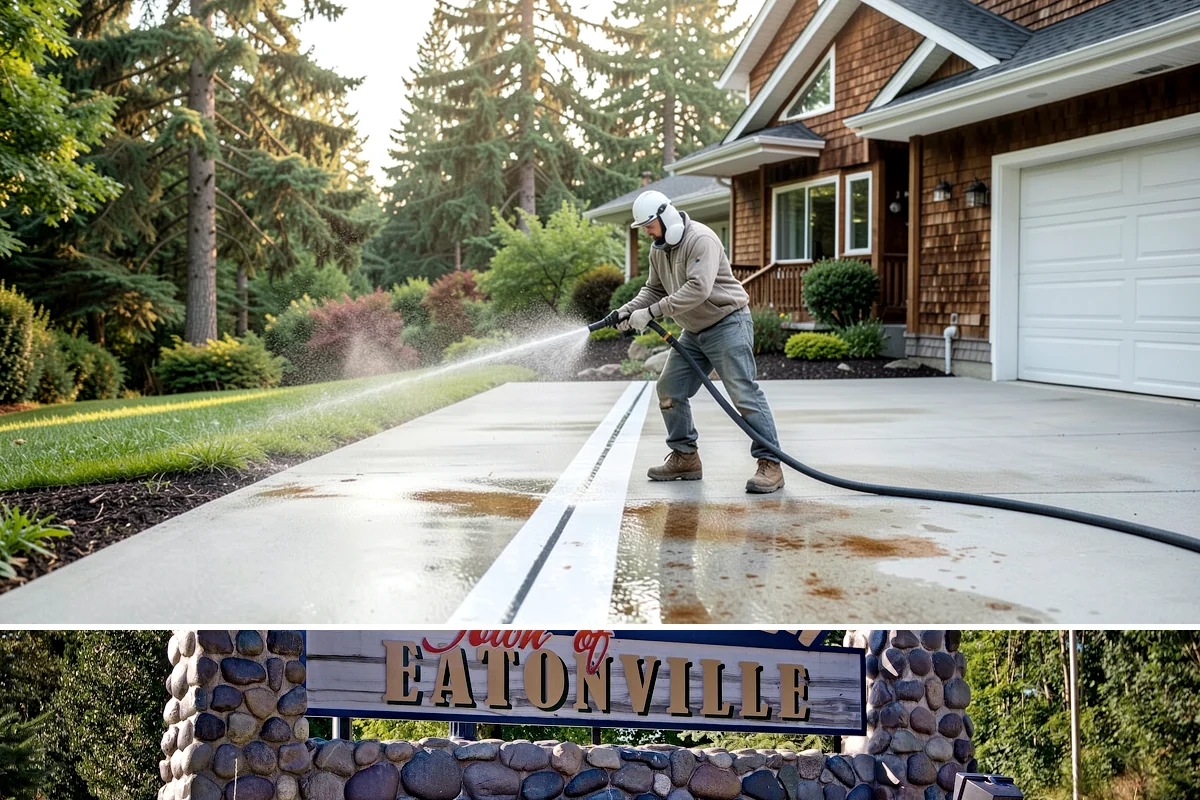 Storefront Washing in Eatonville, Pierce County, WA - Late spring through early fall offers the driest windows for storefront washing, though quarterly touch-ups keep winter algae in...