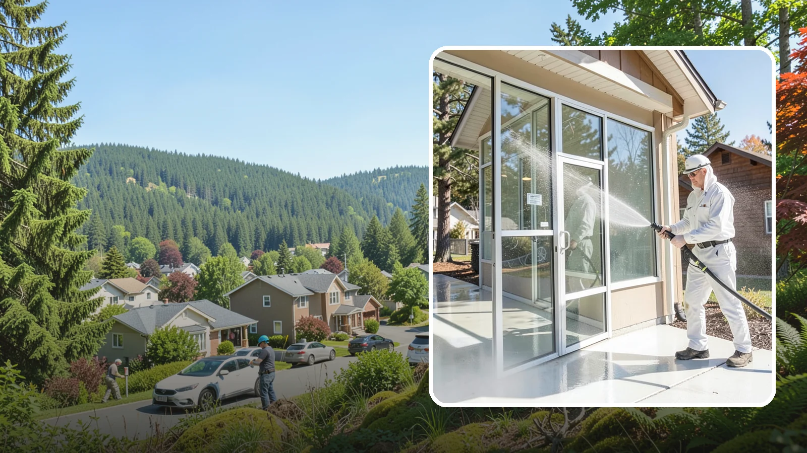 Storefront Washing in Index, Snohomish County, WA - First impressions matter, so we keep your Washington storefront looking sharp with a thorough exterior wash that clears away...