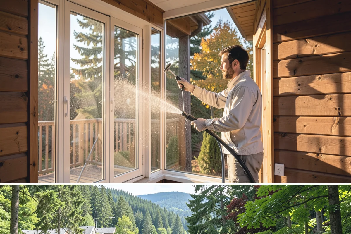 Storefront Washing in Lake Forest Park, King County, WA - Late spring through early fall offers the driest windows for storefront washing, though quarterly touch-ups keep winter algae in...