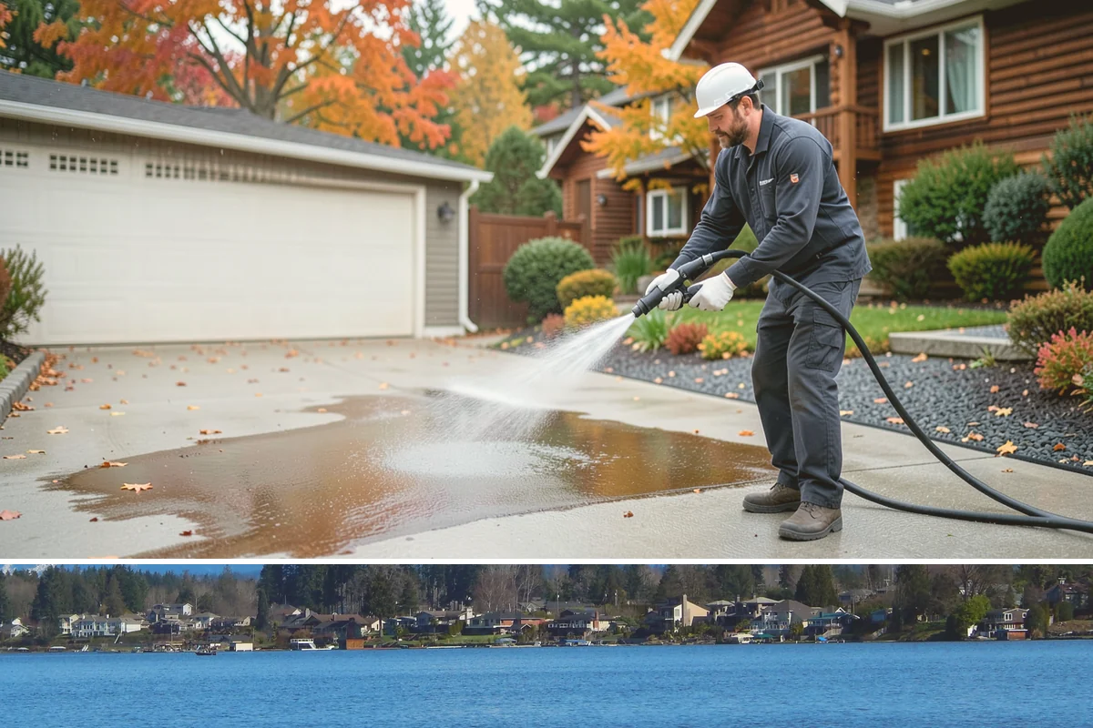 Storefront Washing in Lake Stevens, Snohomish County, WA - Late spring through early fall offers the driest windows for storefront washing, though quarterly touch-ups keep winter algae in...