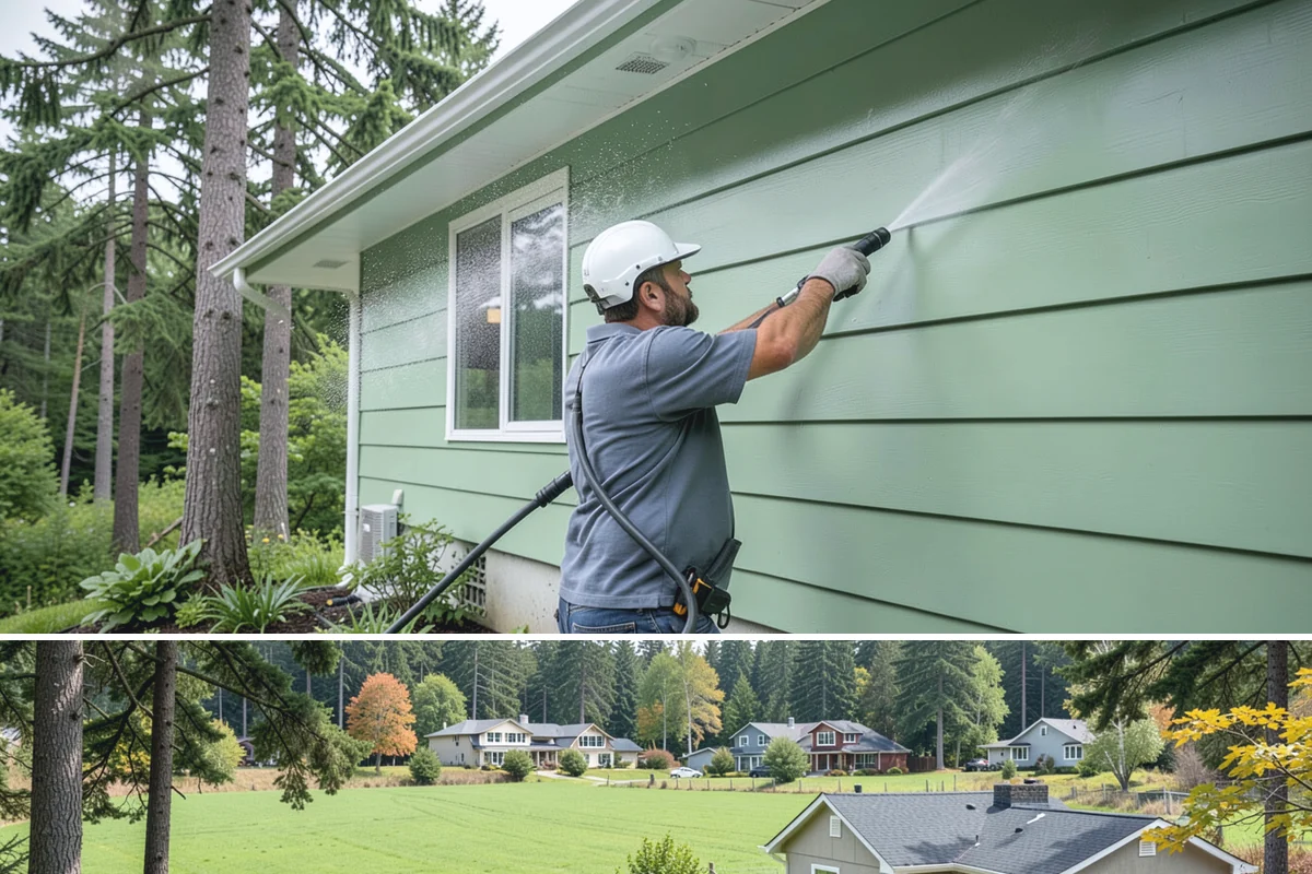 Storefront Washing in Lyman, Skagit County, WA - Late spring through early fall offers the driest windows for storefront washing, though quarterly touch-ups keep winter algae in...
