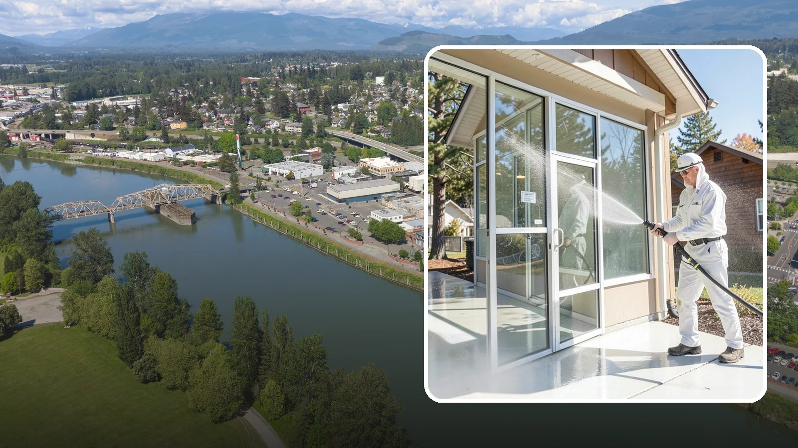 Storefront Washing in Mount Vernon, Skagit County, WA - First impressions matter, so we keep your Washington storefront looking sharp with a thorough exterior wash that clears away...