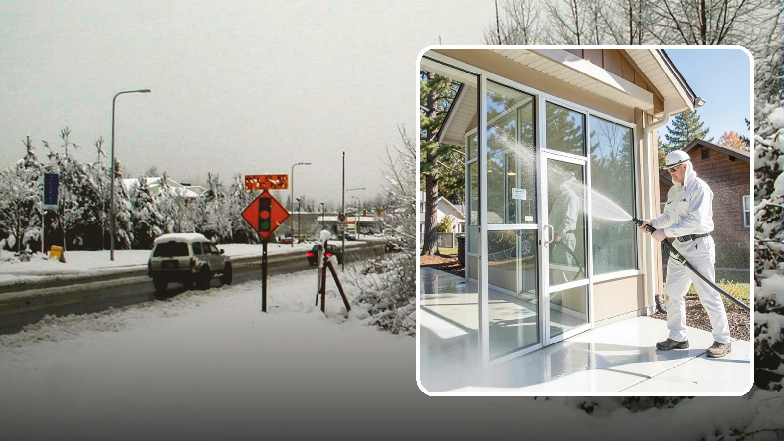 Storefront Washing in Newcastle, King County, WA - First impressions matter, so we keep your Washington storefront looking sharp with a thorough exterior wash that clears away...