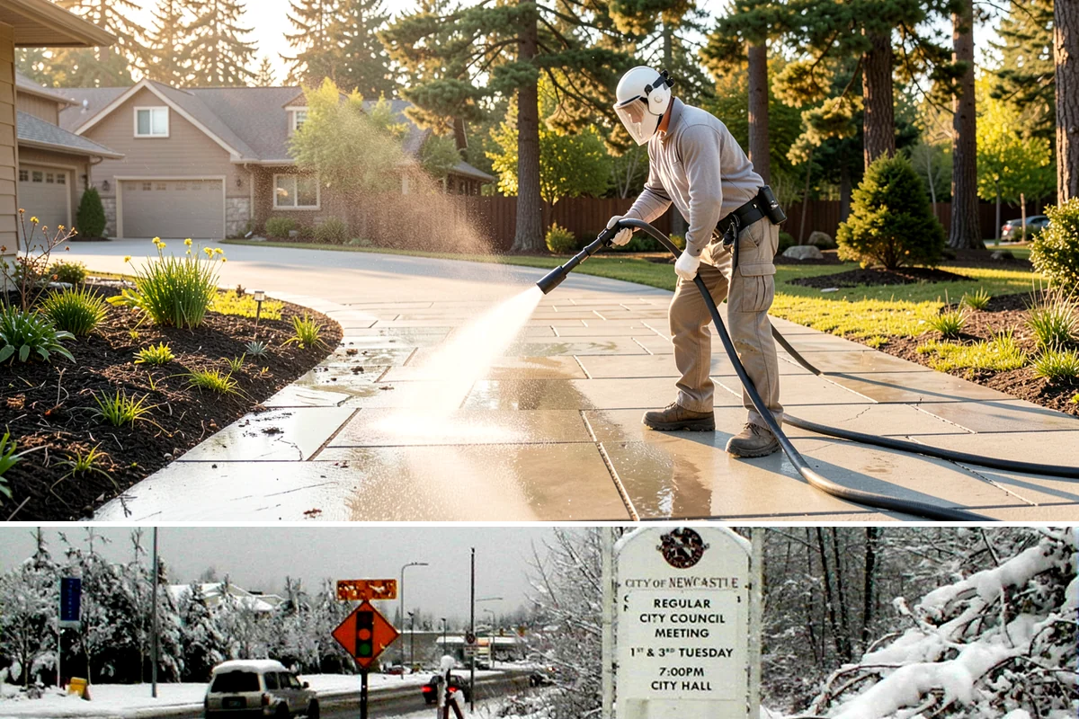 Storefront Washing in Newcastle, King County, WA - Late spring through early fall offers the driest windows for storefront washing, though quarterly touch-ups keep winter algae in...
