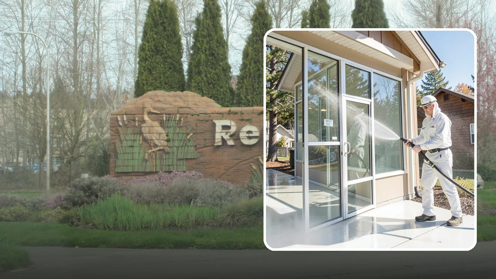 Storefront Washing in Renton, King County, WA - First impressions matter, so we keep your Washington storefront looking sharp with a thorough exterior wash that clears away...