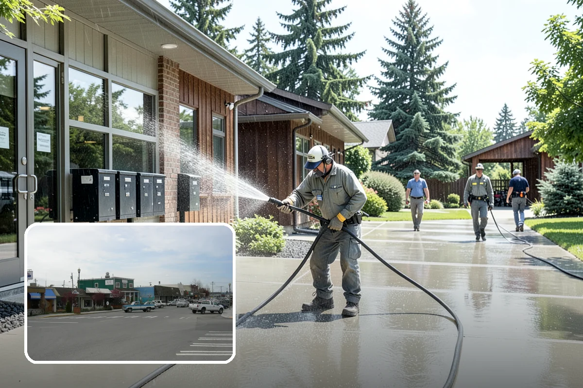Storefront Washing in Stanwood, Snohomish County, WA - Draws more walk-in customers with a spotless facade