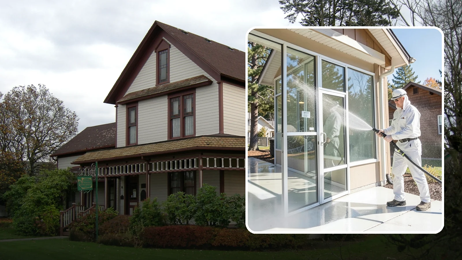 Storefront Washing in Sumner, Pierce County, WA - First impressions matter, so we keep your Washington storefront looking sharp with a thorough exterior wash that clears away...