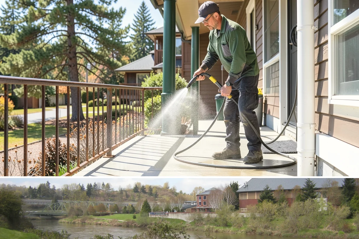 Storefront Washing in Tukwila, King County, WA - Late spring through early fall offers the driest windows for storefront washing, though quarterly touch-ups keep winter algae in...