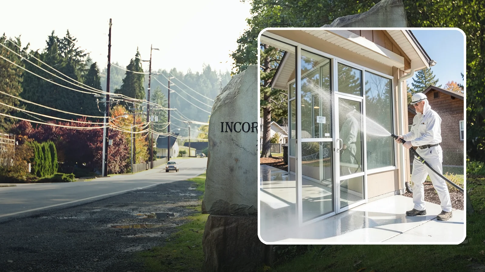 Storefront Washing in Wilkeson, Pierce County, WA - First impressions matter, so we keep your Washington storefront looking sharp with a thorough exterior wash that clears away...
