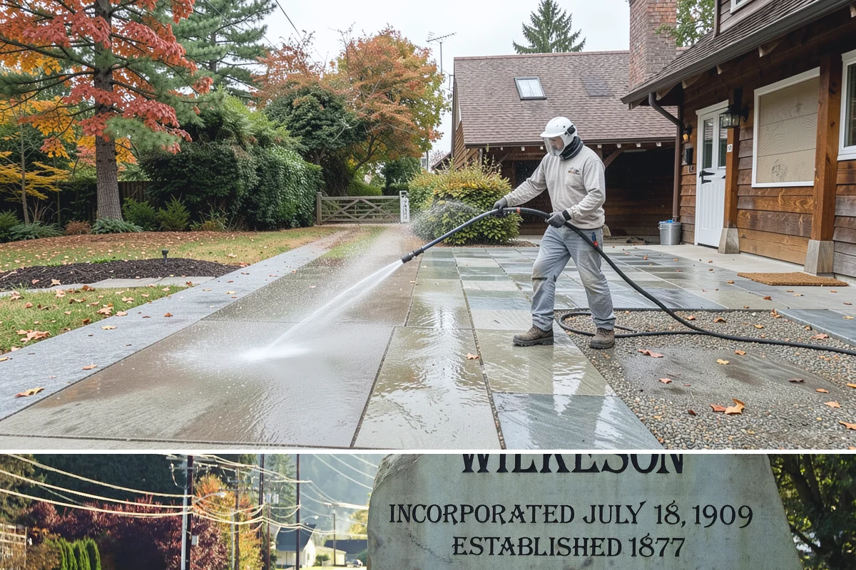 Storefront Washing in Wilkeson, Pierce County, WA - Late spring through early fall offers the driest windows for storefront washing, though quarterly touch-ups keep winter algae in...